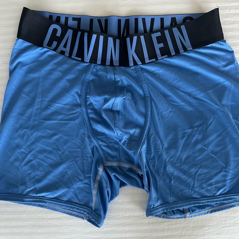 Calvin Klein blue trunks